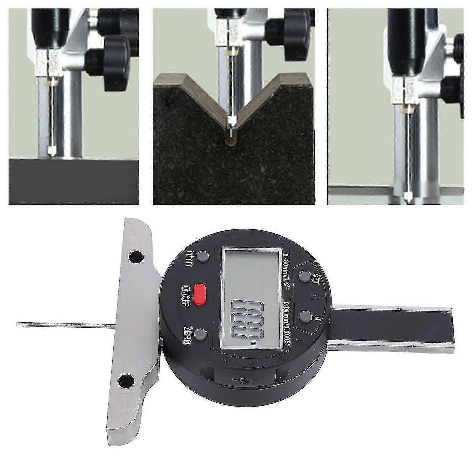 2025 Depth Gauge High Accuracy LCD Screen Electronic Digital Depth Gauge with USB Ports 0-30mm Range