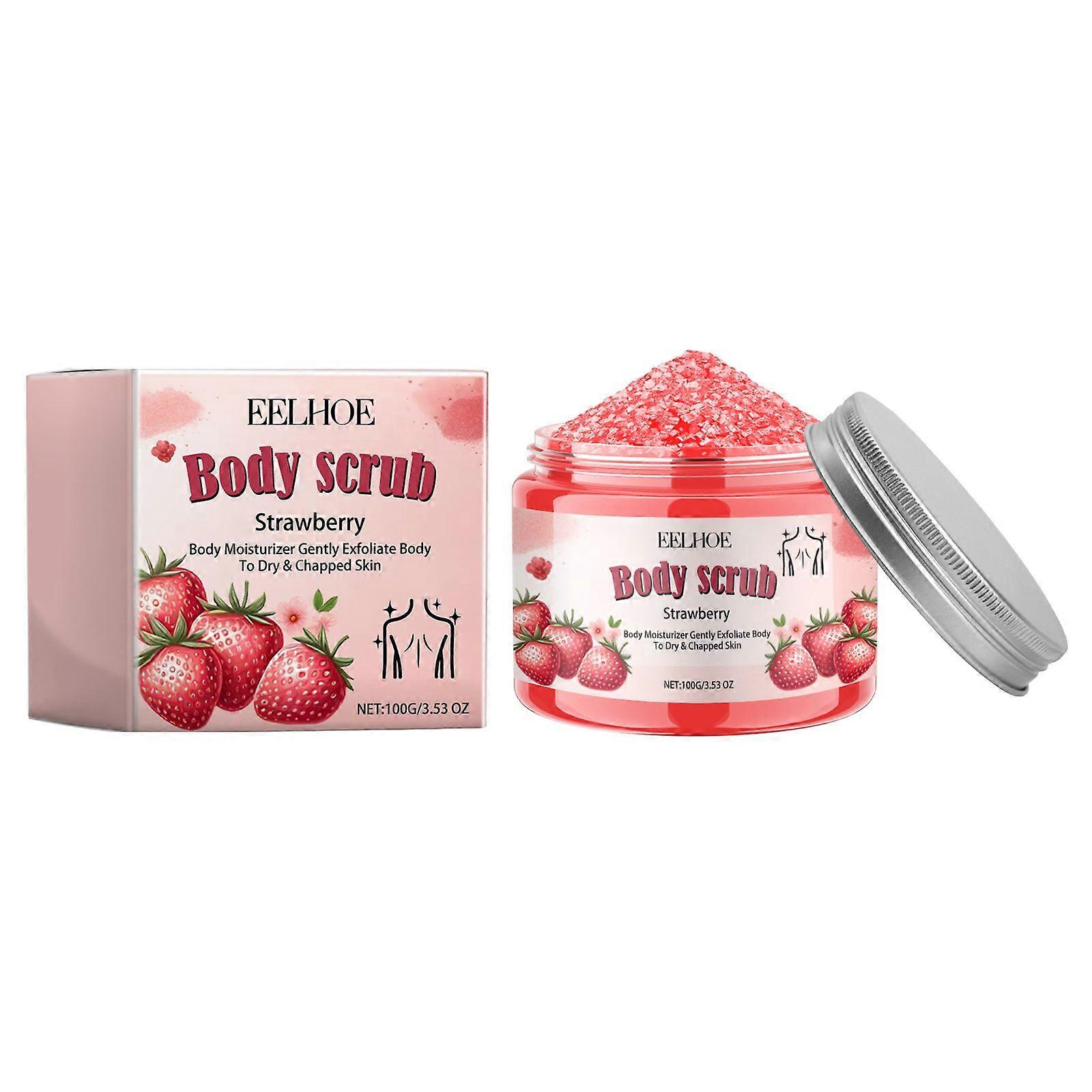 Strawberry Body Scrub Cream Contains Vitamin C