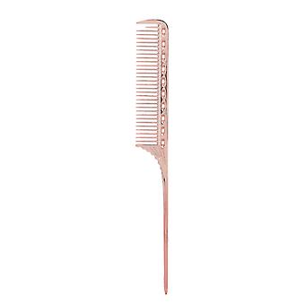 Professional Rat Tail Hair Comb Salon Hairdressing Styling Comb Barber Aluminum Metal CombRose Gold