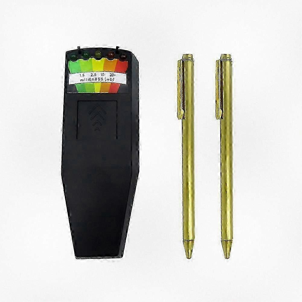 Professional Ghost Hunting Equipment Set with EMF Detector and 2 Copper Dowsing Rods for Paranormal Investigation