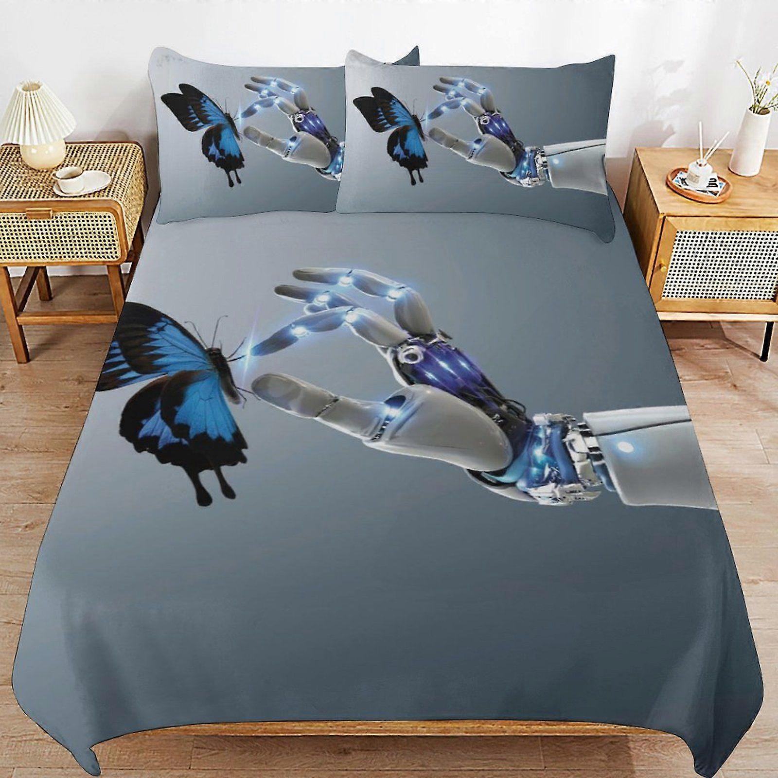 d106 War of the Robots Fast Dry Sleep System Soft Comfort Stitch Closure Layered Fabric Duvet Cover Sets Choice b106