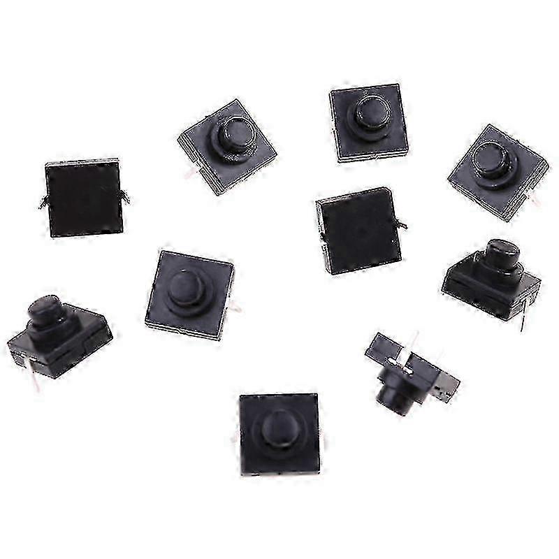 10 Pcs Flashlight Switch Button 1a 30v 2pin Cb-1212-112d Ultra-thin Medium Feet