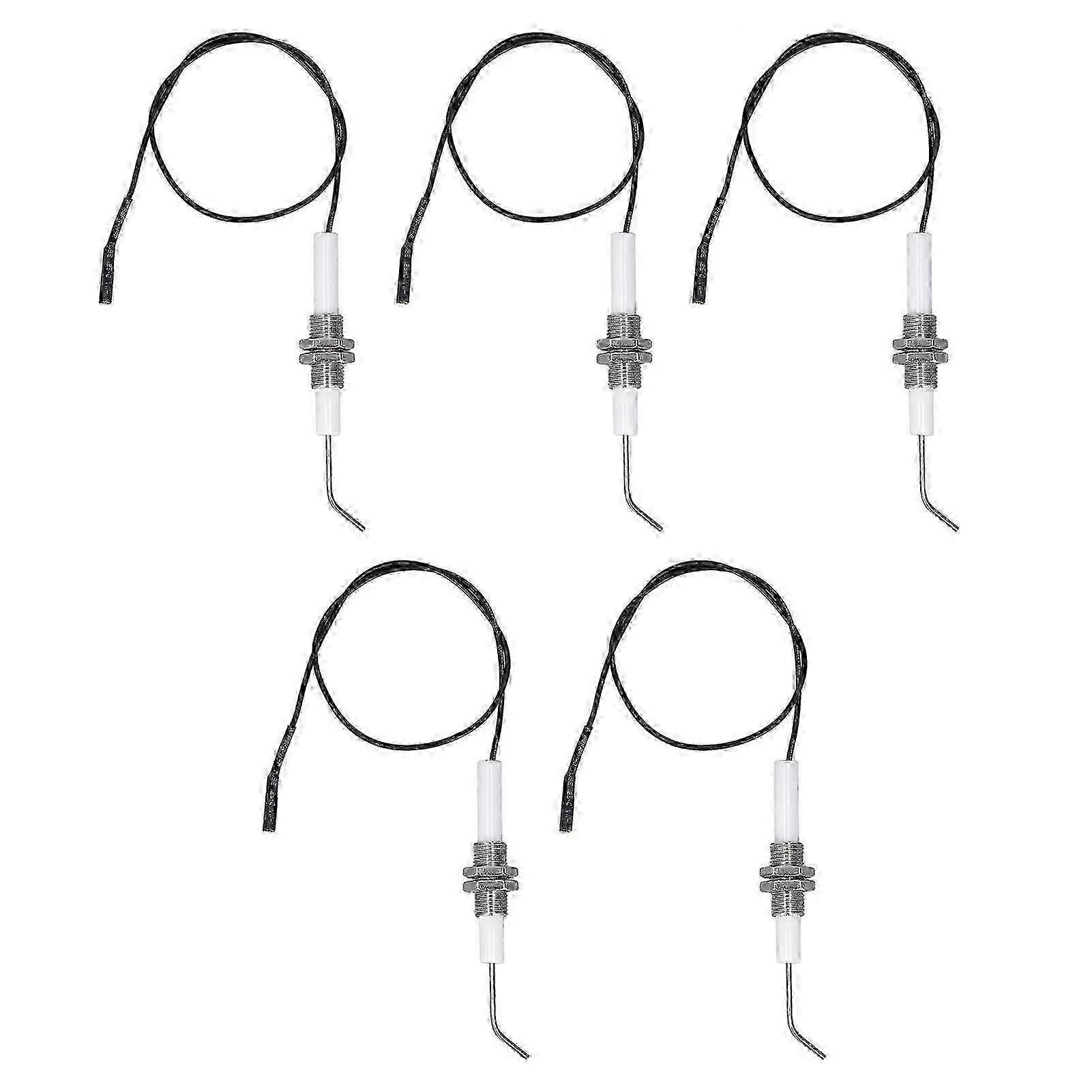 5pcs Spark Ignition Electrode Ceramic M10 Furnace Ignition Threaded Electrode compatible Push Button Piezo Igniter