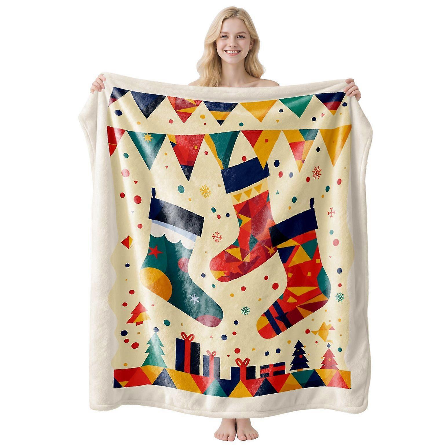 Christmas-Themed Flannel Blankets   Based -130*150