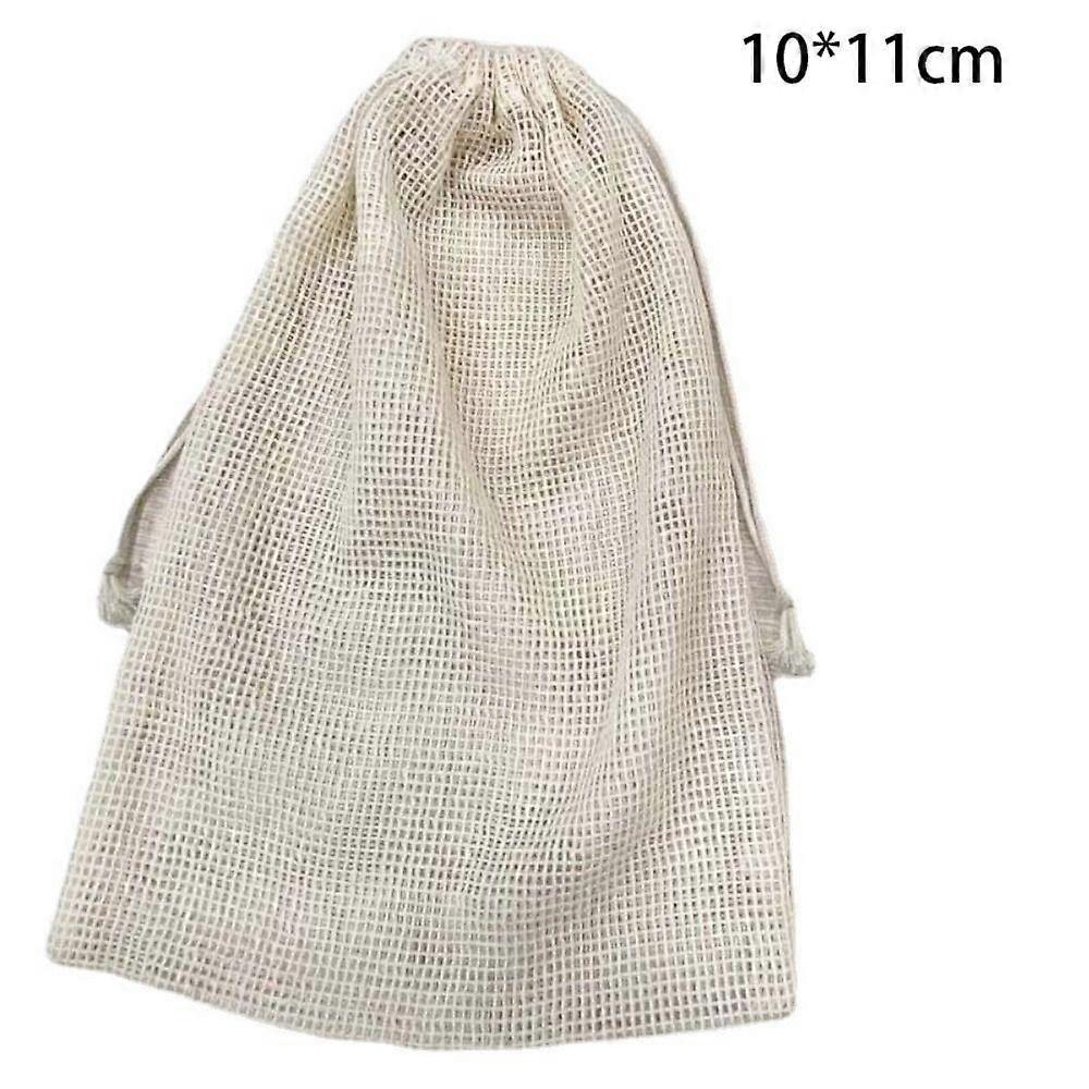 Light Weight Cotton Mesh Bag Reusable Drawstring Bag High Quality Bundle Pocket