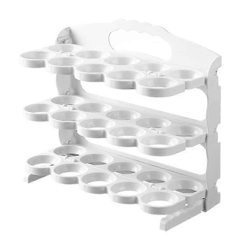 Egg Storage Rack Large Capacity Foldable Design No Assembly Refrigerator Reversible Multi-layer Egg
