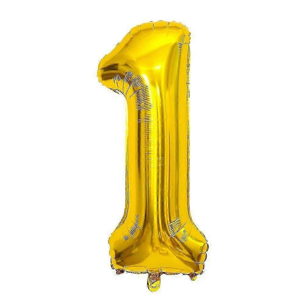 32 Inch Large Gold Numbers 0-6 Letters Balloon