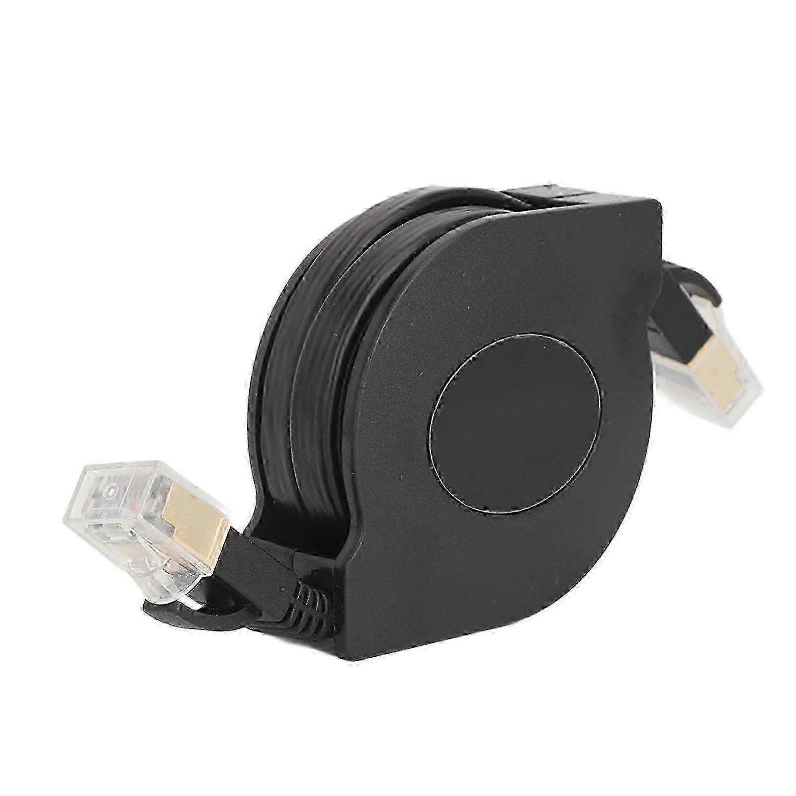 Retractable Cat7 Cable Portable Copper Flat Ethernet Network High Speed Patch Cord 1.5meter