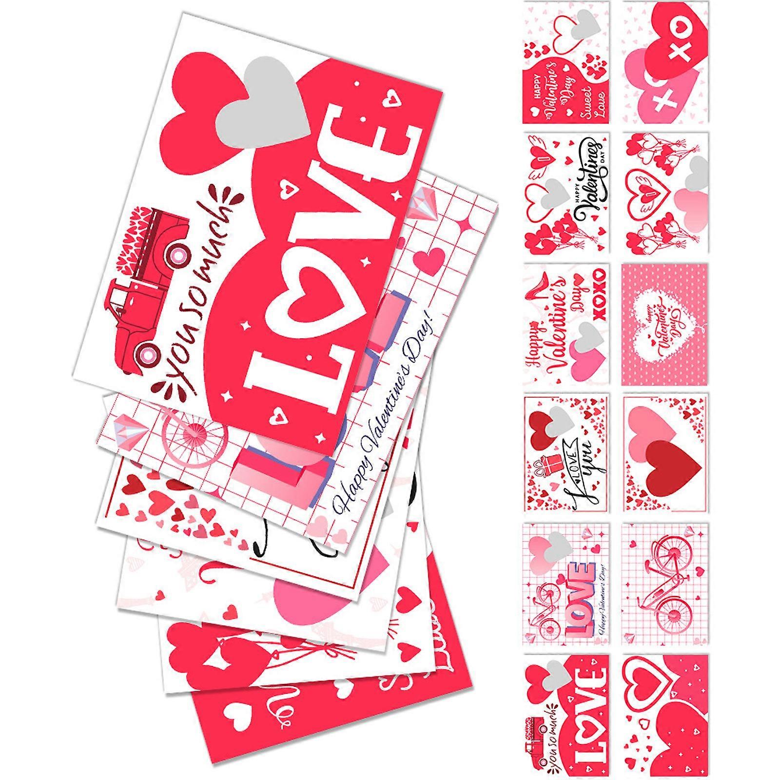 Bulk Valentines Scratch Off Cards Pack Of 6 Includes 8 Foiled Heart Seals Thick 300G White Paper Couple Interactional Party Game Multicolor