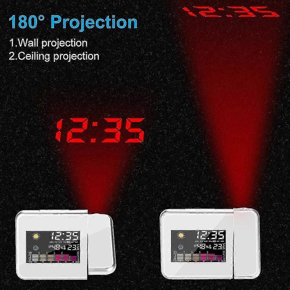 Alarm Clock With Projection Led Clock Projection Usb Charging