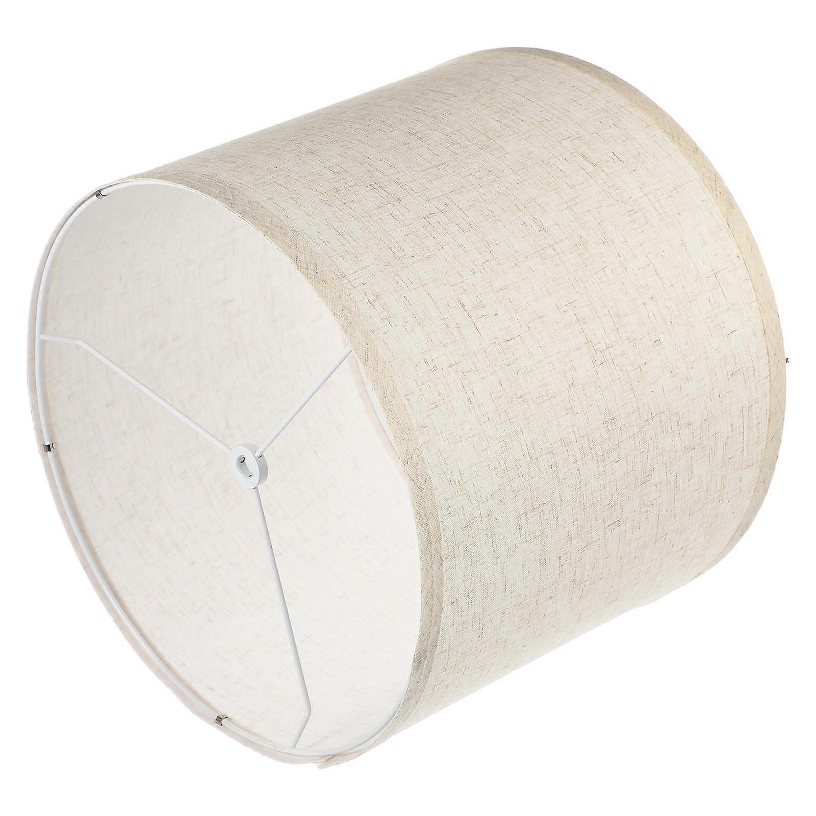 Beige Linen Lampshade Replacement for Table Lamp Round Style