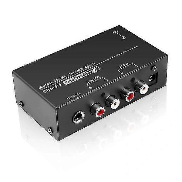 Ultra-Compact Phono Preamplifier with RCA Input & Output 1/4 Inch TRS Interface Preamplifier Turntable Preamplifier PP400 [DB]YC
