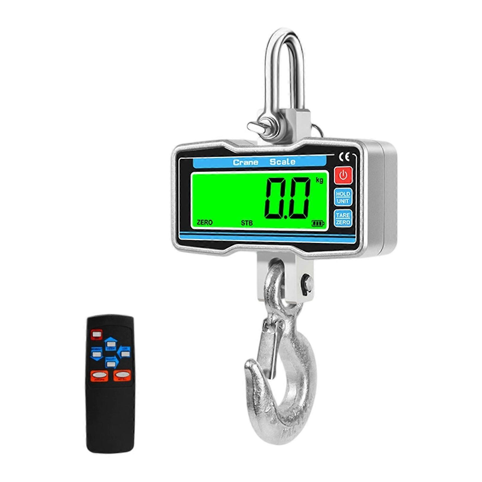 Industrial Precisions Digital Hanging Scale Accurate Measurement Tool Secure Hook Scales Hanging Scale  Silver