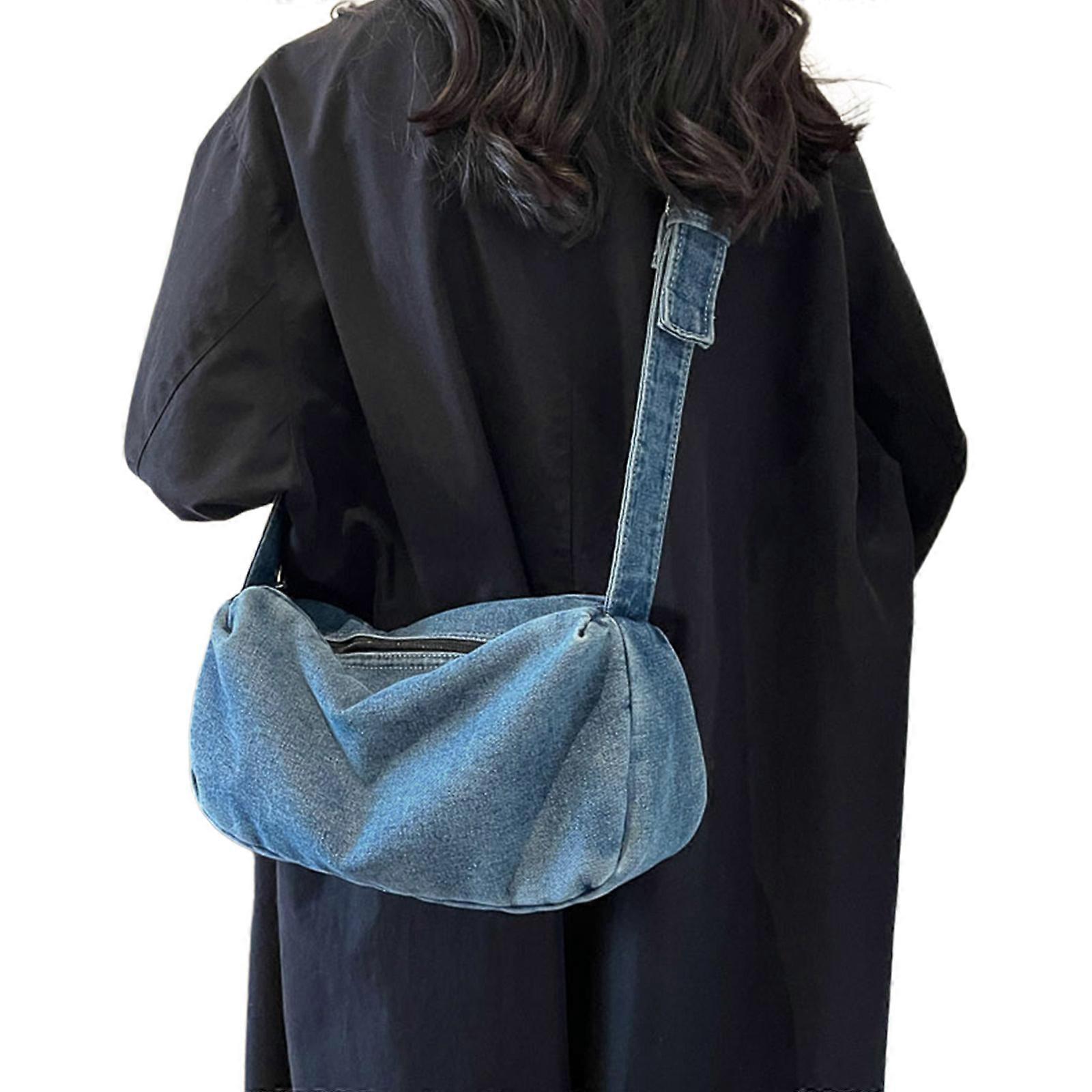 Borse a tracolla unisex alla moda Borse a tracolla Spaziosa borsa per lo shopping Perfetta per ogni occasione azzurro