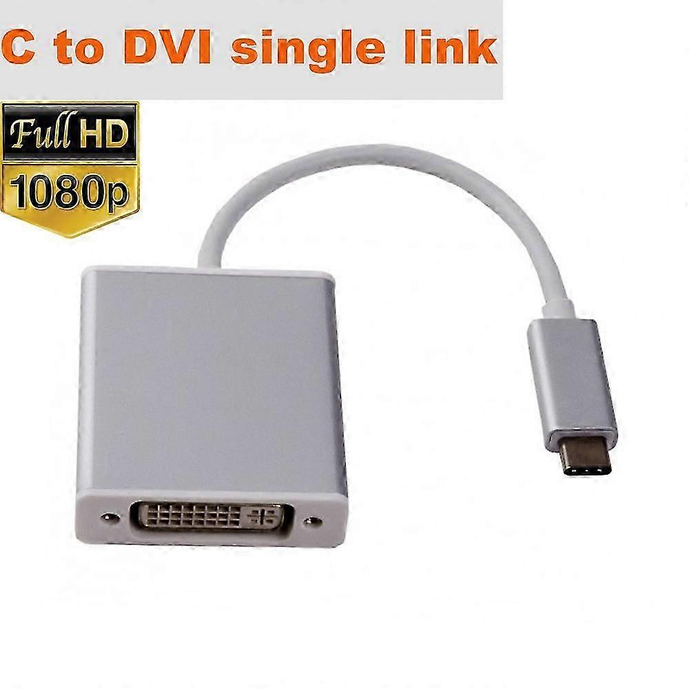 USB C to DVI Dual link adapter USB 3.1 Type C to DVI-D dual link cable Thunderbolt 3 USB-C to Dual link DVI-D up to 2560 x 1600