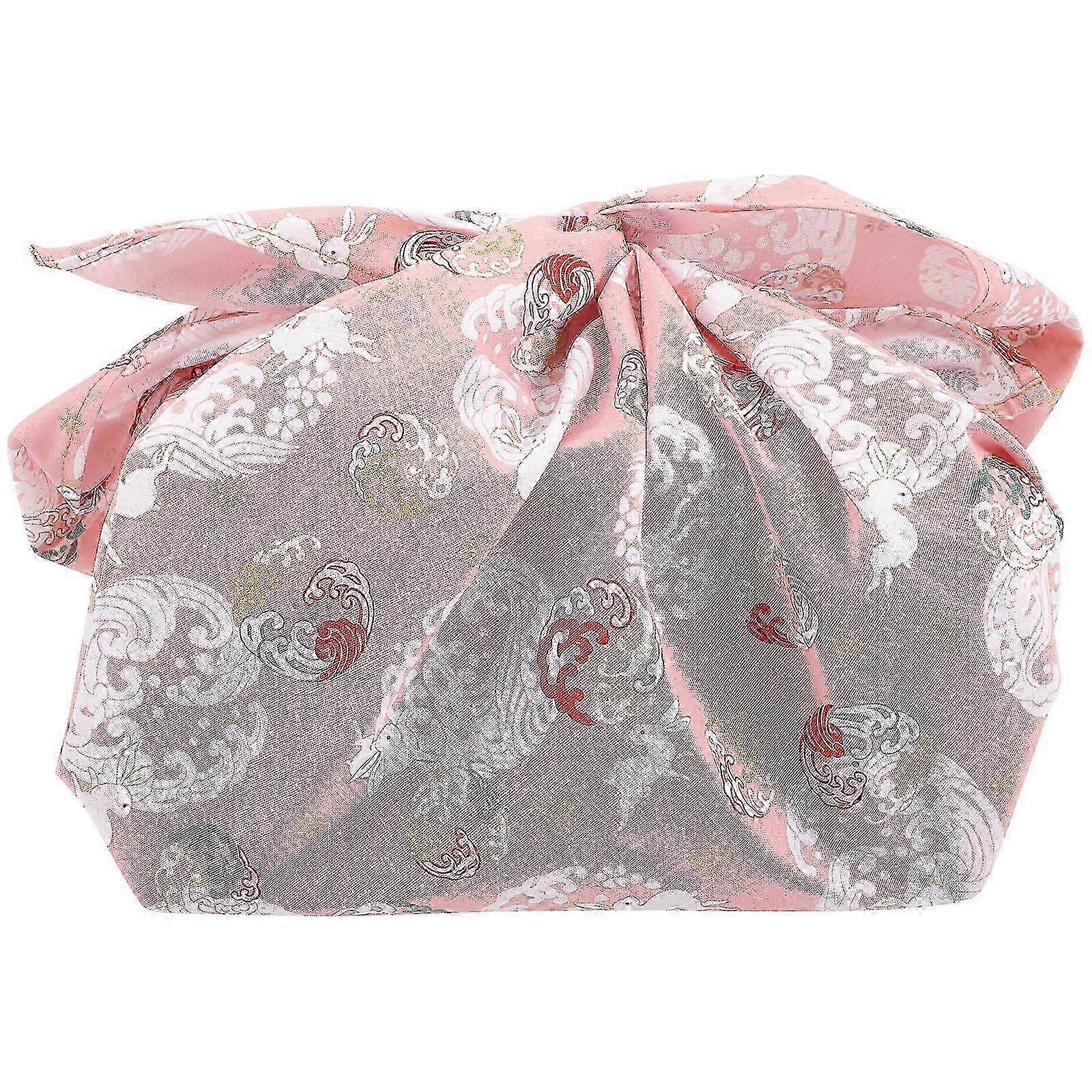 e 1 Sheet of Japanese Style Gift Box Wrapping Cloth Cotton Packing Cloth For Bento Rabbit Pattern