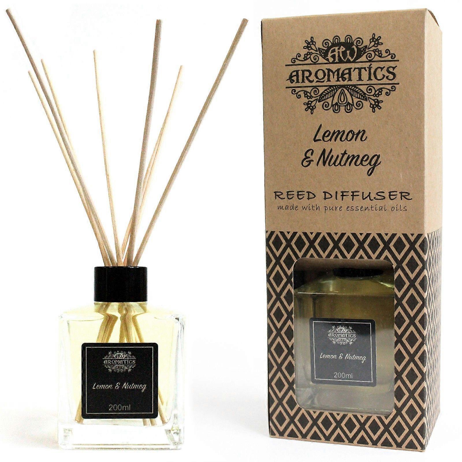 200ml Lemon  Nutmeg Essential Oil Reed Diffuser X 1