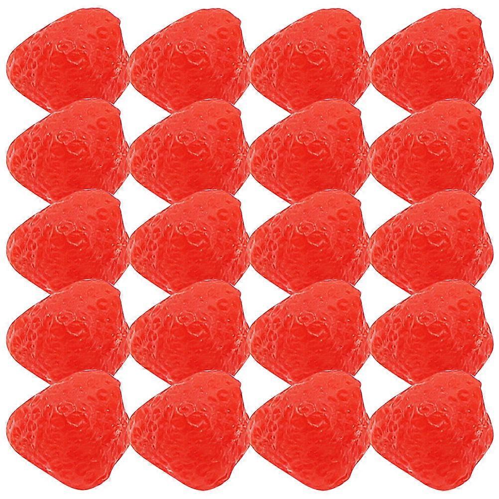 Lifelike Simulation Strawberry Model 50Pcs Photography Prop Ideal For Party Retail Display Decoration