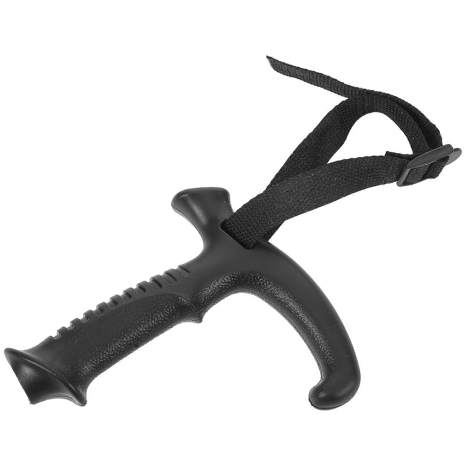 Trekking Pole Handle Replacement with Wrist Strap for Hiking Black Plastic Grip