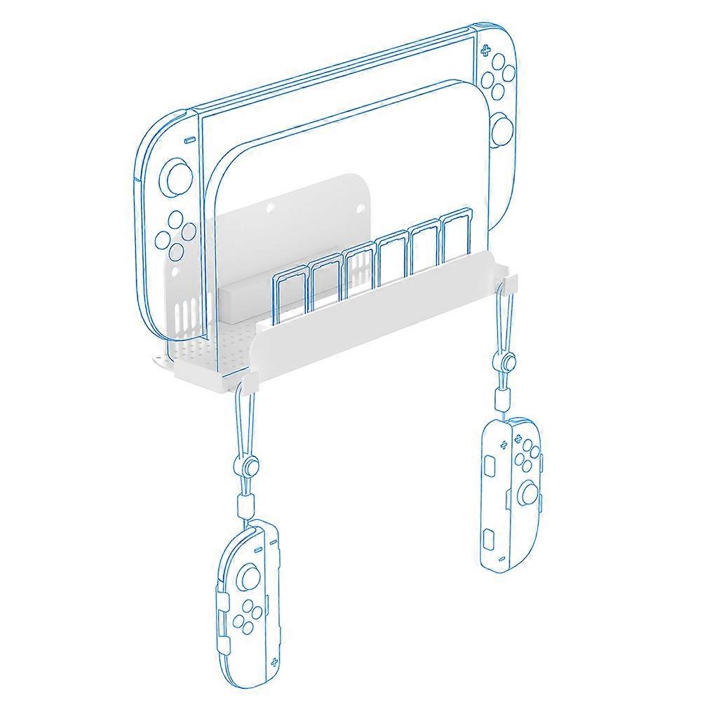 Wall Mount Host Stand for Switch 2 Game Console Wall Mounted Holder Bracket Wall Mount Hanging Wall Holder White