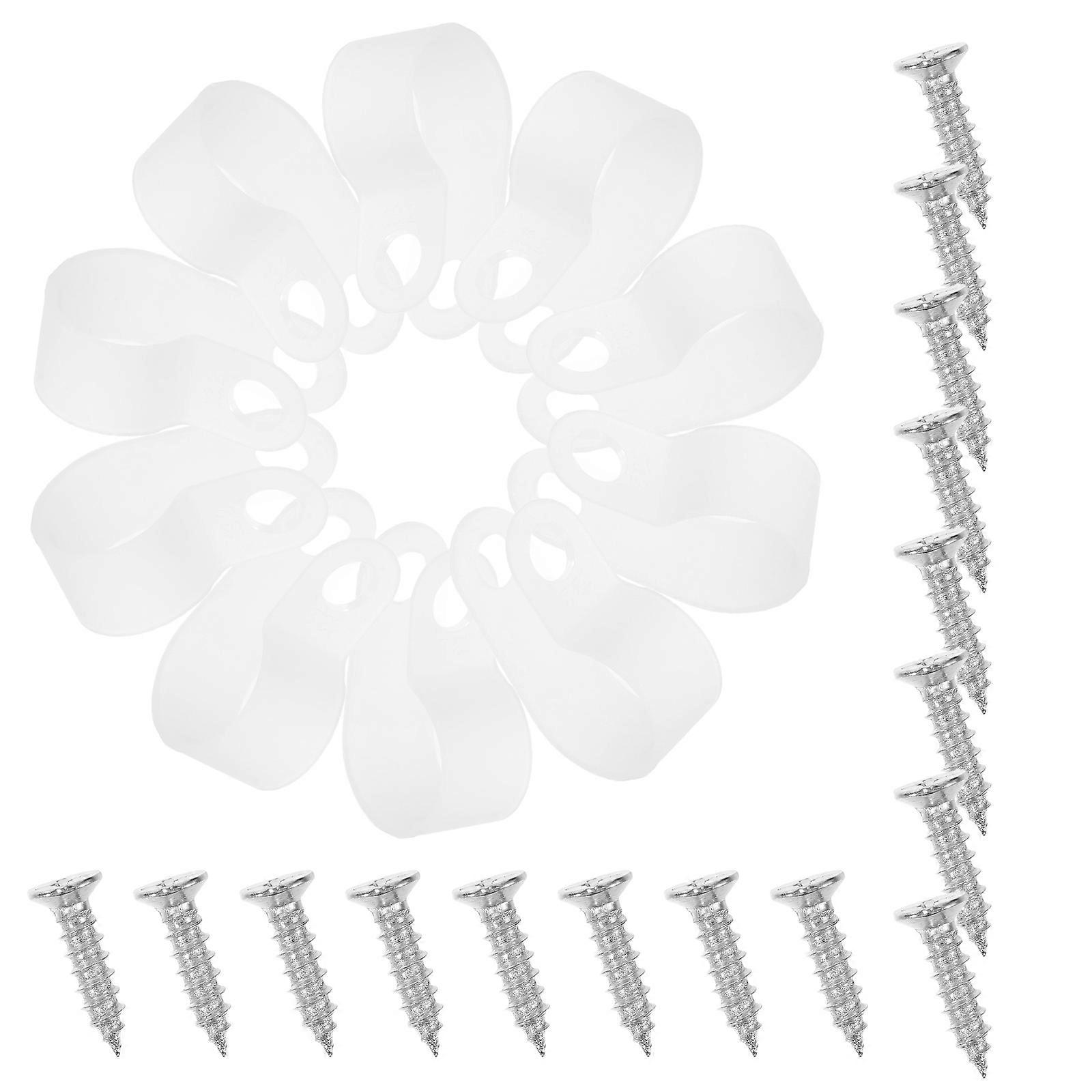 Rope Light Clips Rope Light Mounting Clips with Screws for Wire Clamping 1Set