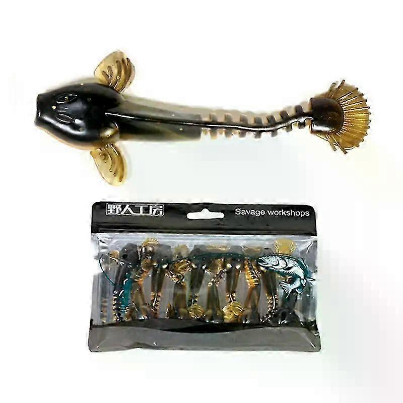 1/10PCS Bionic Bait Soft Bait Flat Tailed Soft Worm 6.5cm/9cm Fishy Soft Fish Simulated Giant Salamander False Bait