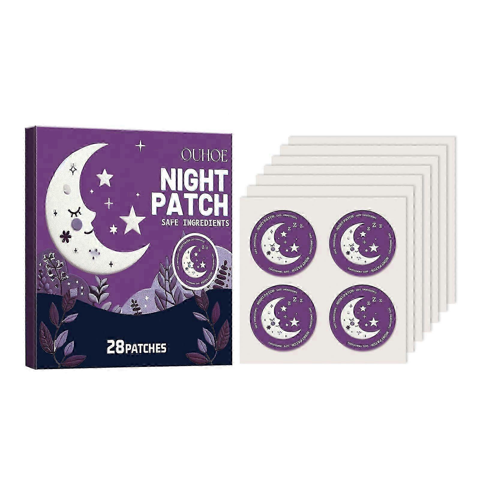 Night Patch - Plant-Based Sleep Aid for Relaxation & Fatigue Relief, 28 Patches