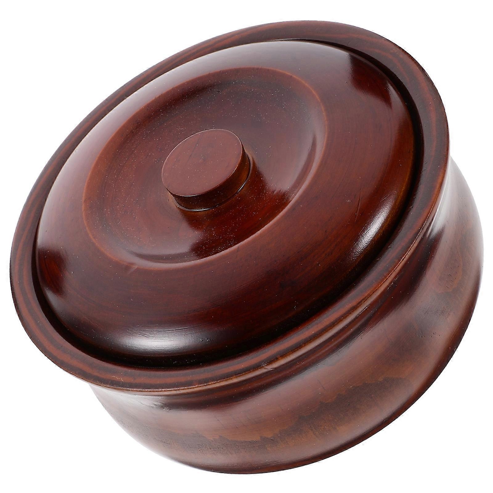 Dark Red Synthetic Fruit Plate with Cover for Storage Use Perfect for Events and Gifts 10.2 Inches