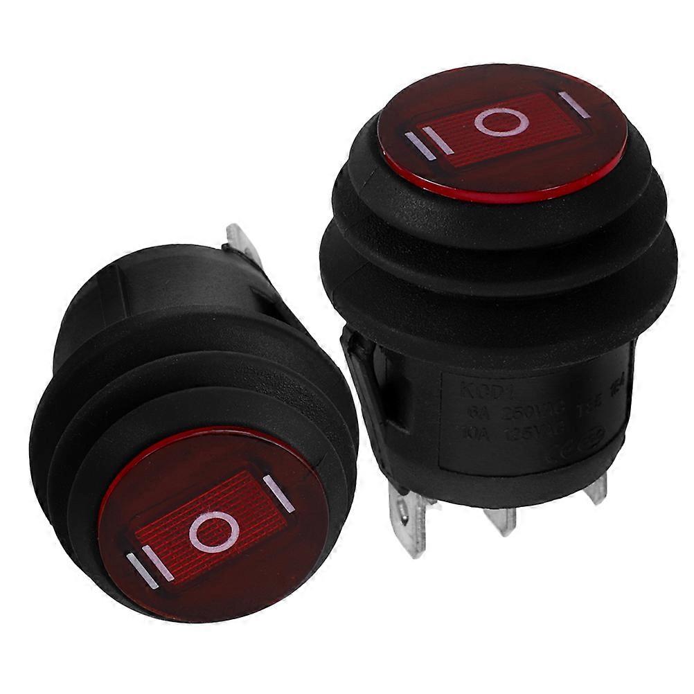 3 Pin Waterproof Round Switch for Car Use 2Pcs 3 Position Toggle Switch