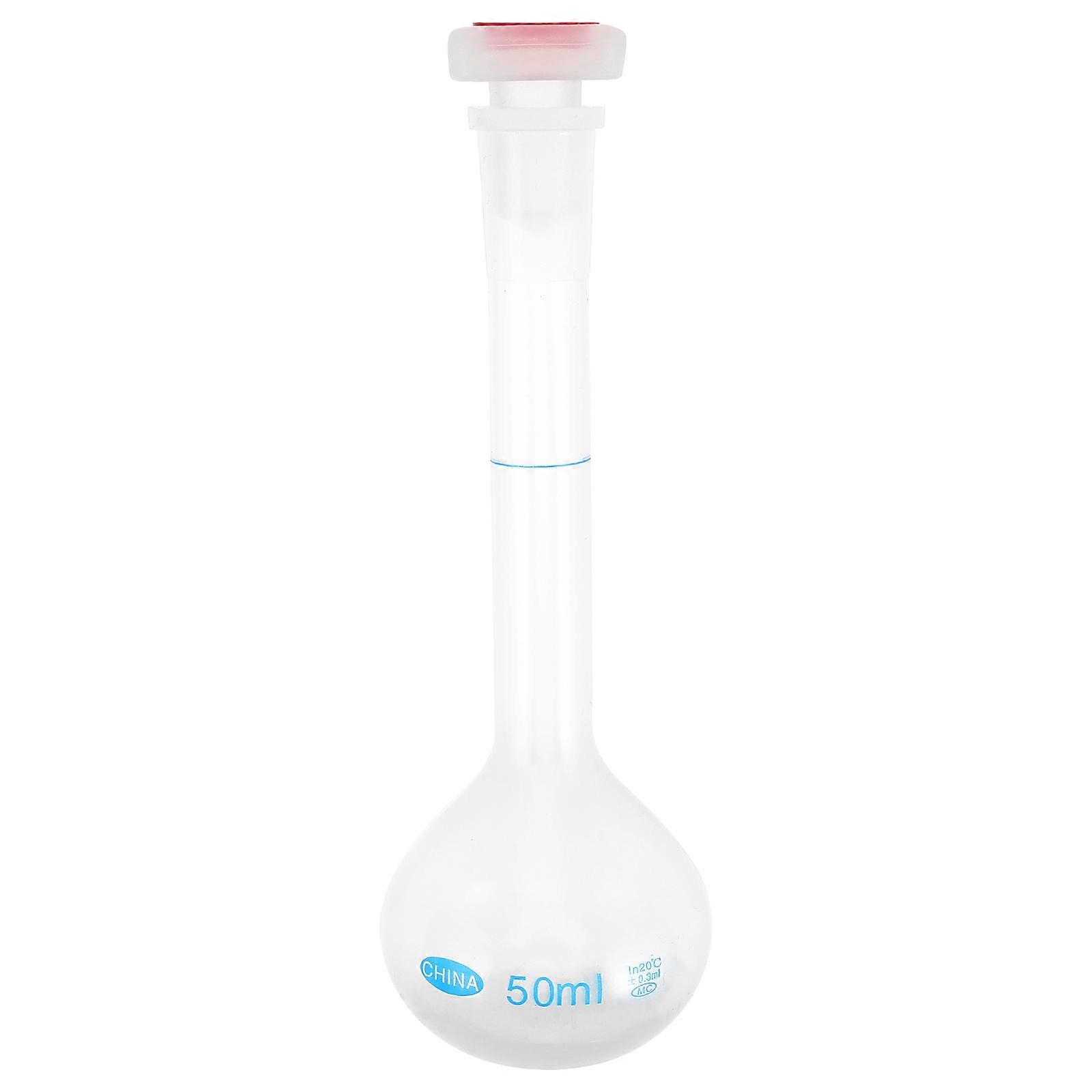 Science Flask High Neck Measuring Flask for Laboratory Accurate Liquid 50Ml