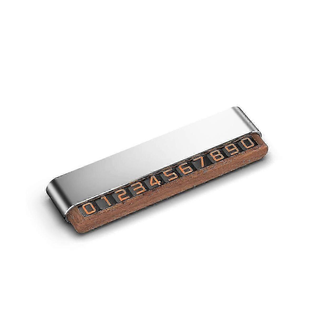 Car Temporary Moving Sign Double Number Phone Number Plate Can Be Luminous Silver