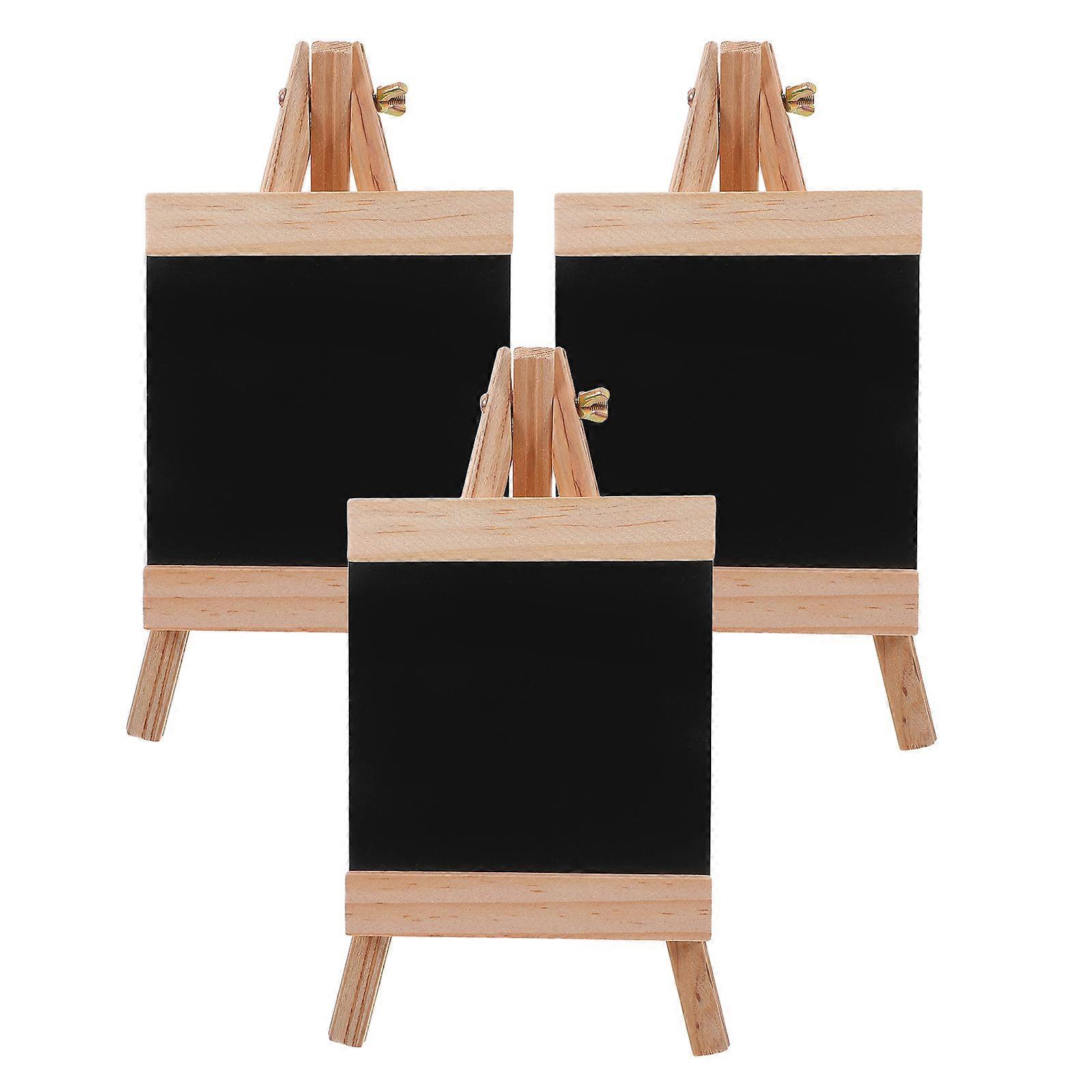 Wooden Erasable Chalkboard for Message with 3Pcs Easel Stand Display