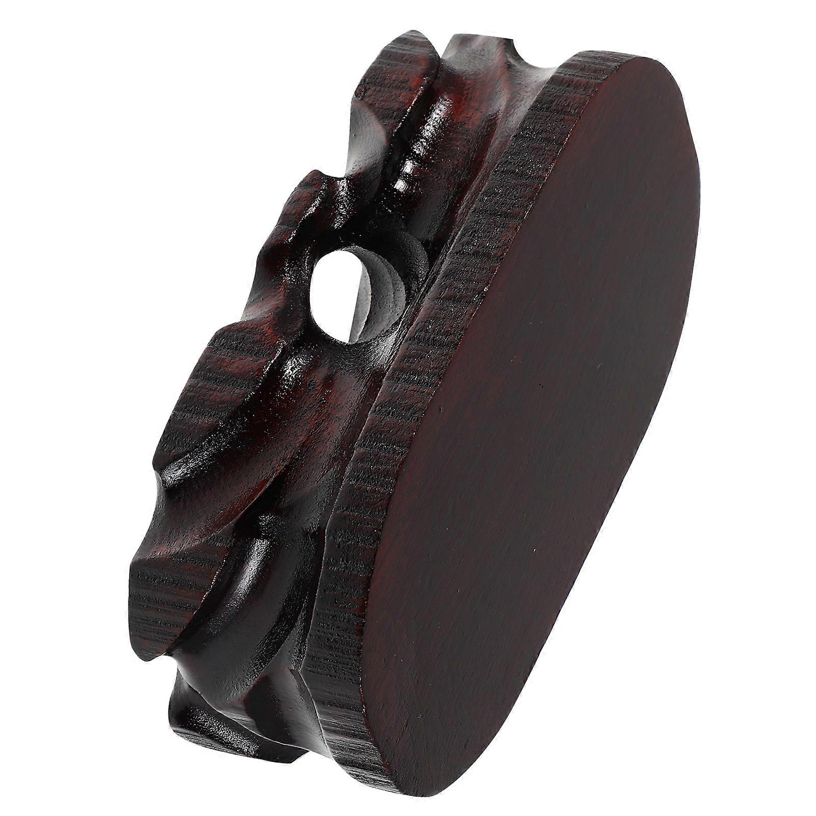 Rustic Wood Plant Stand Oval Riser for Decoration Solid Wood Base