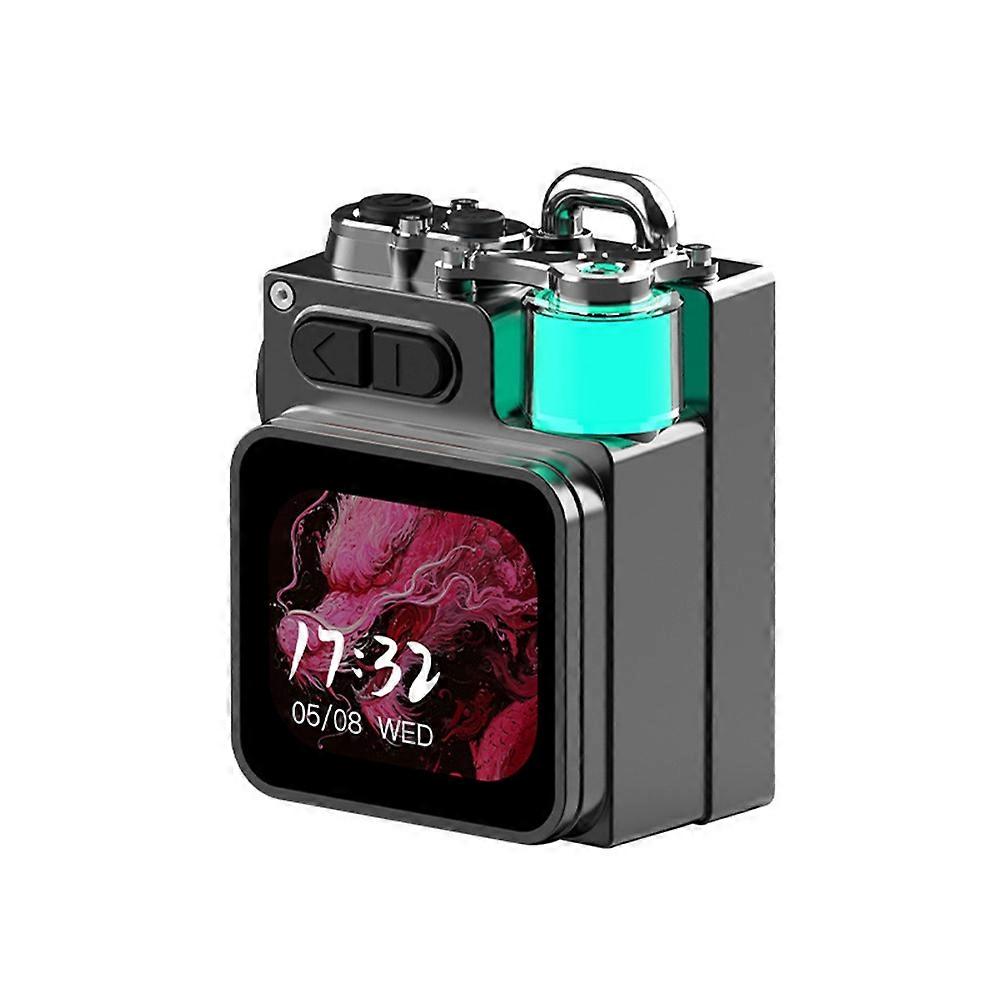 Wireless Metal Mechanical Speaker with LED Display Screen RGB Desktop Subwoofer Support Calendar Clock