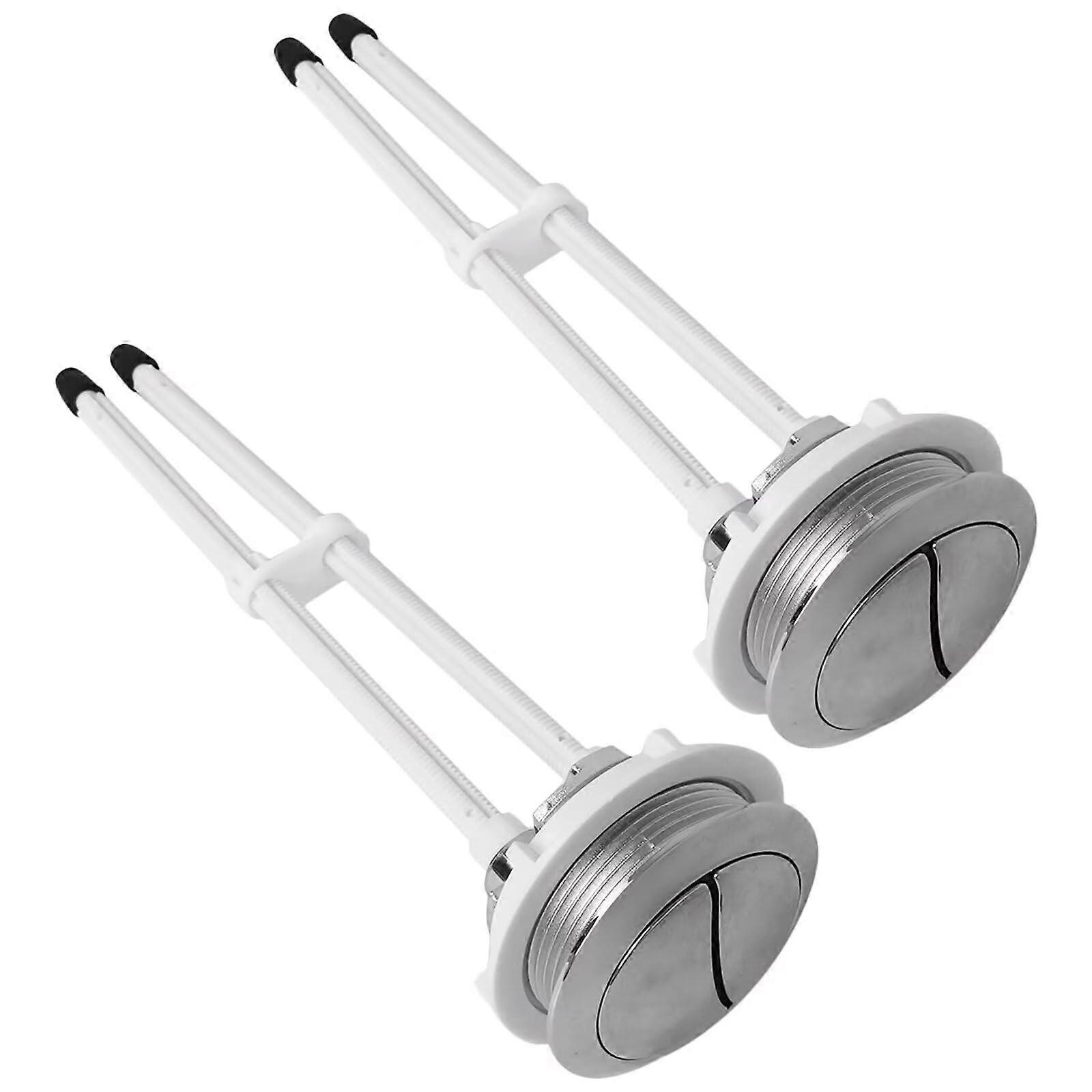 48mm Dual Flush Toilet Button Universal Fit Adjustable Rod Length Easy Install Replacement