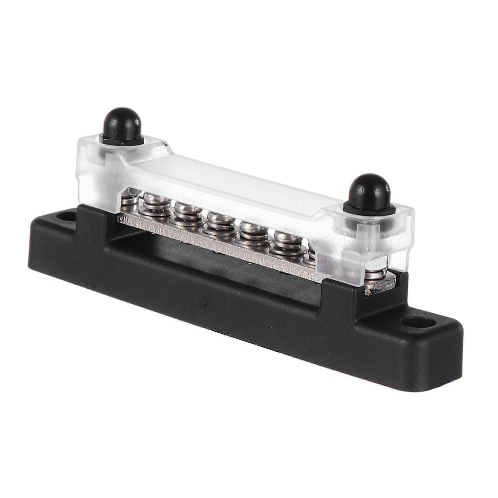 Heavy Duty Terminal Straight Bus Bar With Transparent Cover Power Distribution Terminal For Car Boat RV Heat Resistant