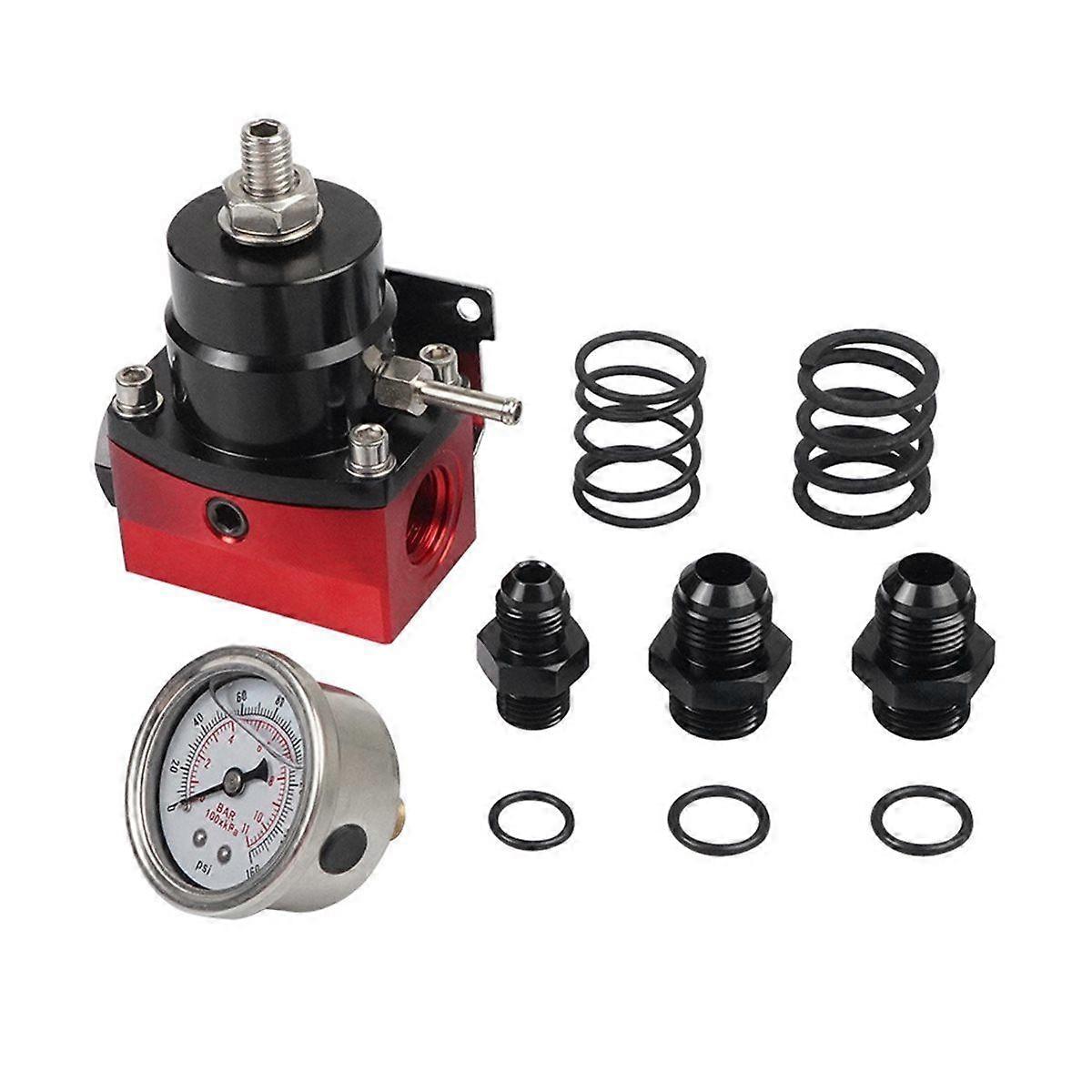 -1046 Adjustable Pressure Regulator Kit 3-70PSI with AN8 Feed Port and AN6 Return Port for E85 Engi
