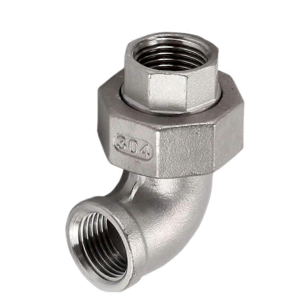 304 Stainless Steel Union Elbow 2' Female Threaded Pipe Fitting Corrosion Resistant  Pressure
