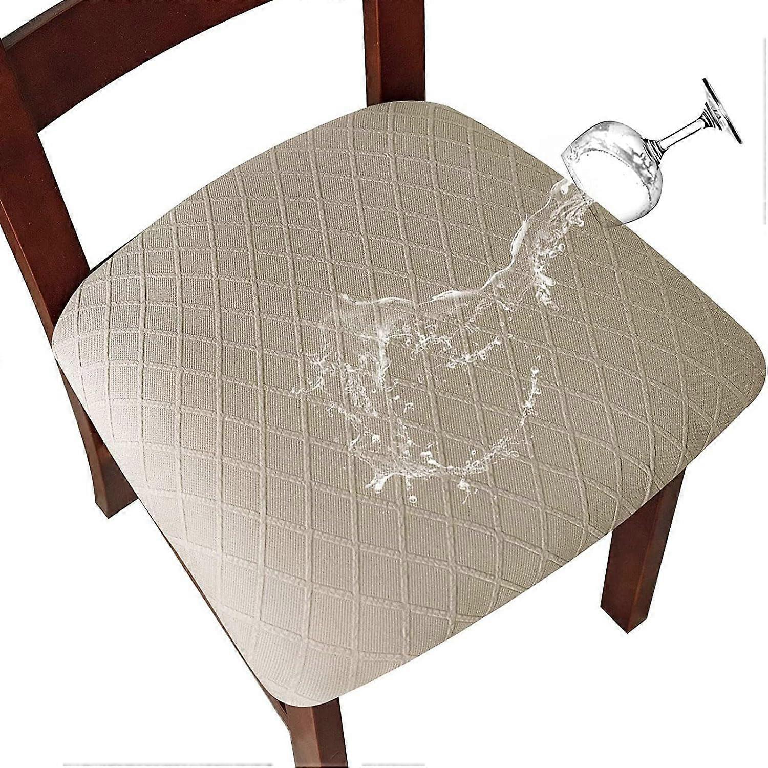 Waterproof Stretch Dining Chair Covers AntiScratch Spill Resistant Protector Sand 1pc