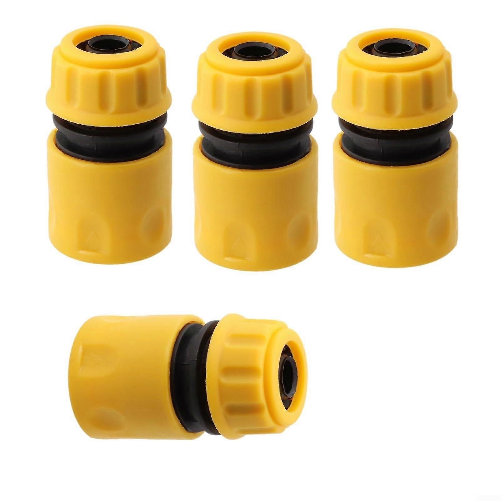 4 Pack Hose Quick Connect Fitting with Automatic Water Stop, Durable Garden Hose Connector 12mm