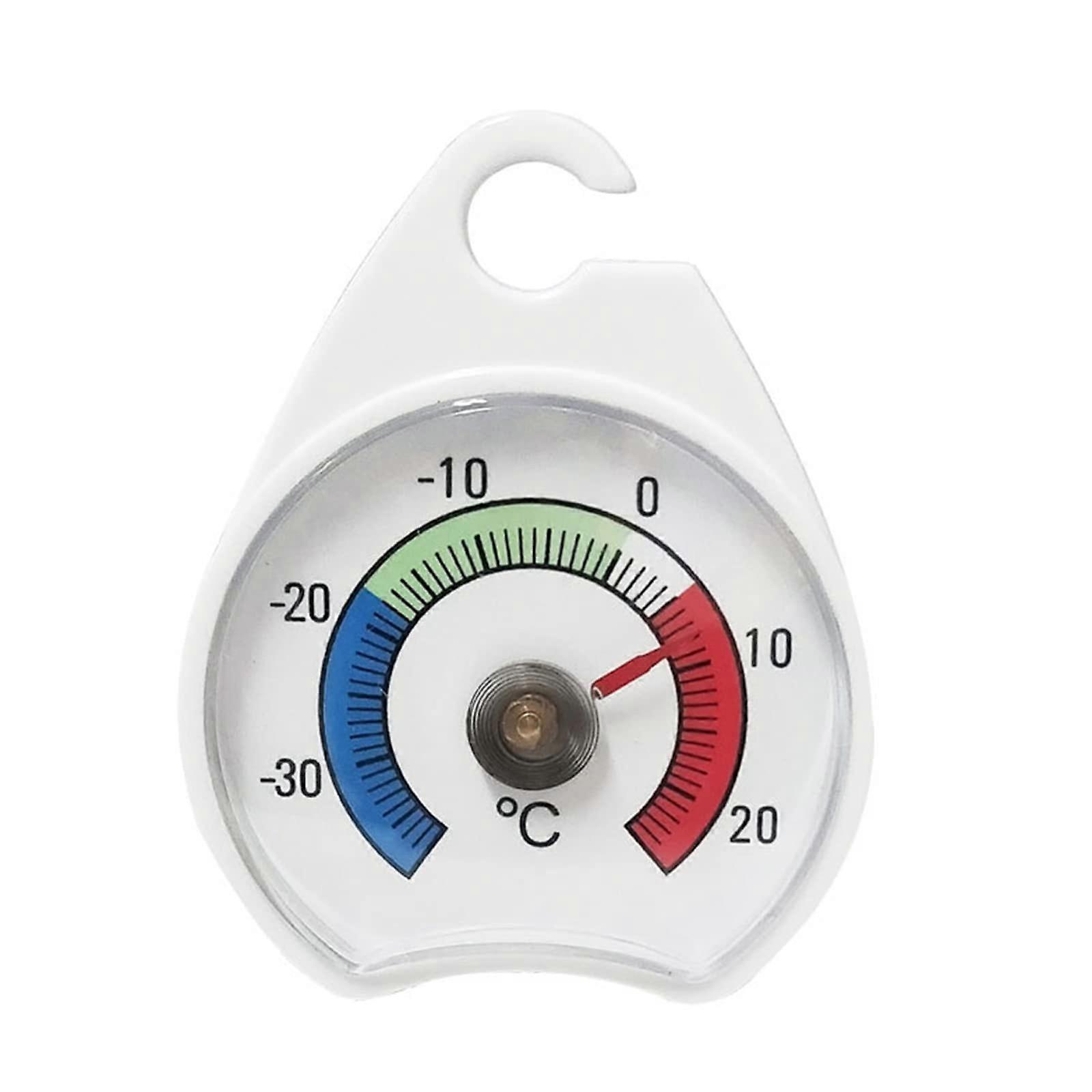 Refrigerator Freezer Thermometer with Clear ColorCoded Dial, Wide Range, Battery Hook Design