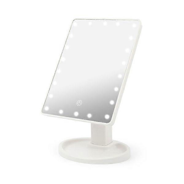 Makeup mirror with LED light - white makeup mirror