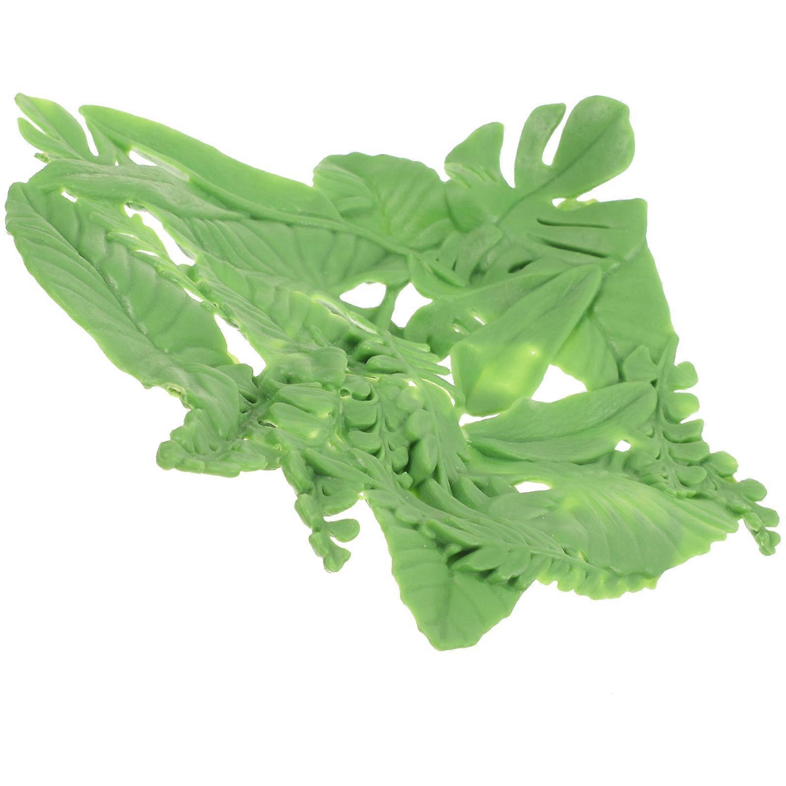 Simulation Leaf Model Miniature Leaf Decor for DIY Micro Landscape 4Pcs