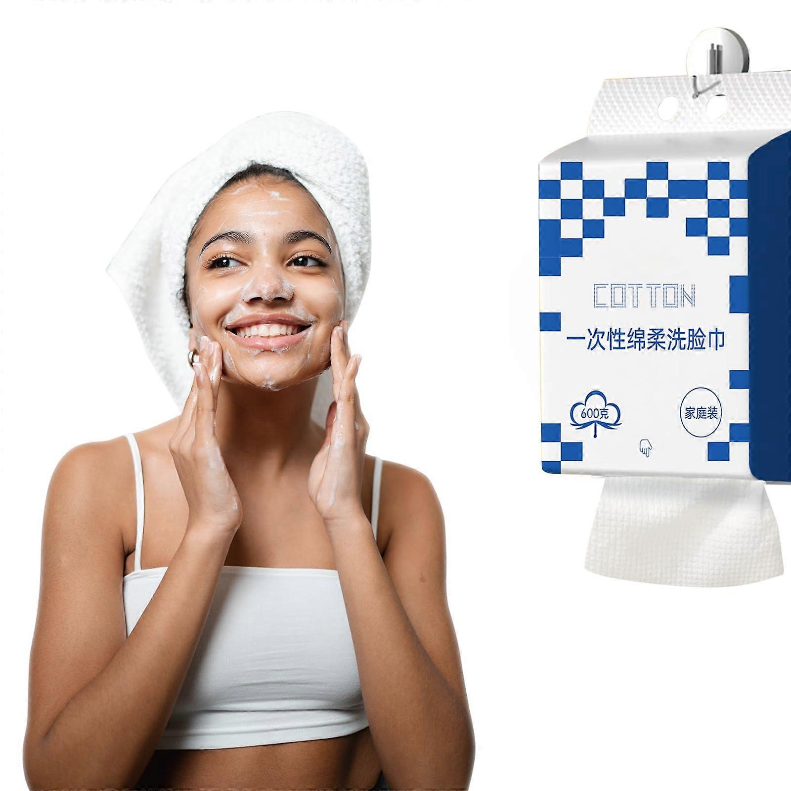 Disposable Face Towels Large Pack Dry and Wet Use with Bottom Pull Hanging Dispenser 168 Count