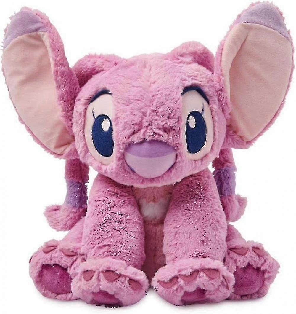Store Official Angel Medium Soft Toy, Lilo & Stitch, Kids Fluffy Plush Character With Flexible Ears And Embroidered Features L 25-26