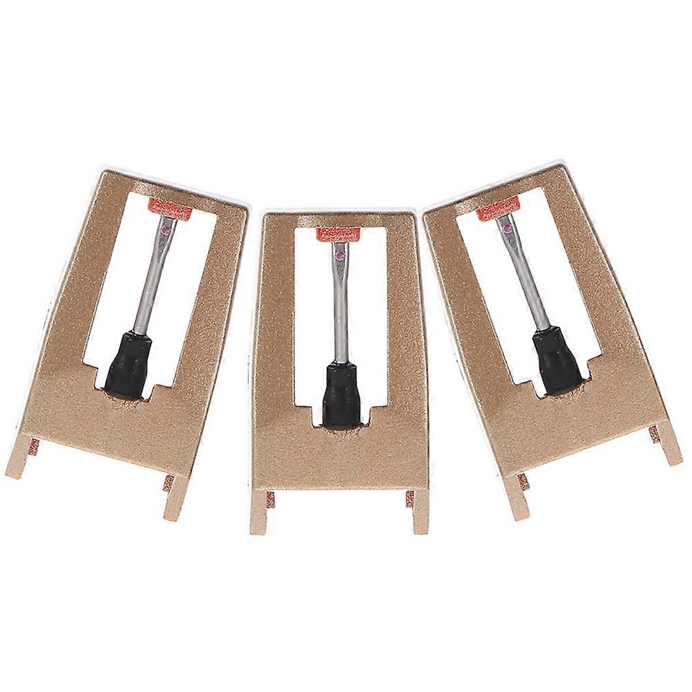 Vintage Turntable Needle Replacement 12Pcs Golden Record Player Needles