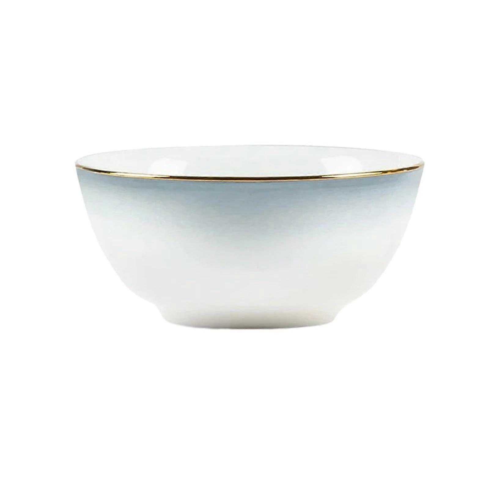 Bone China Dinnerware Set 8 Inch Soup Bowl Microwave Dishwasher Safe Scratch Resistant