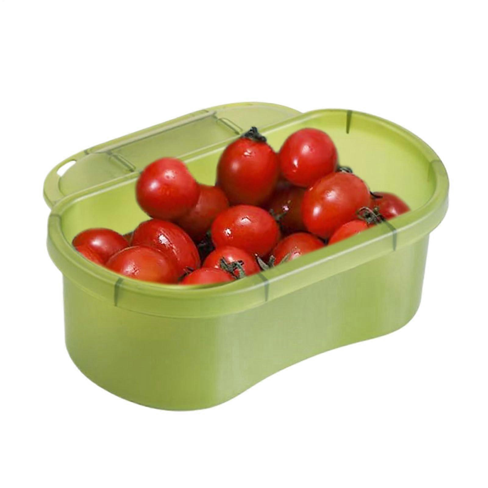 Sink Strainer with OdorResistant Compact Corner Fit, Removable Basket, Wall Mount, Green for Kitchen