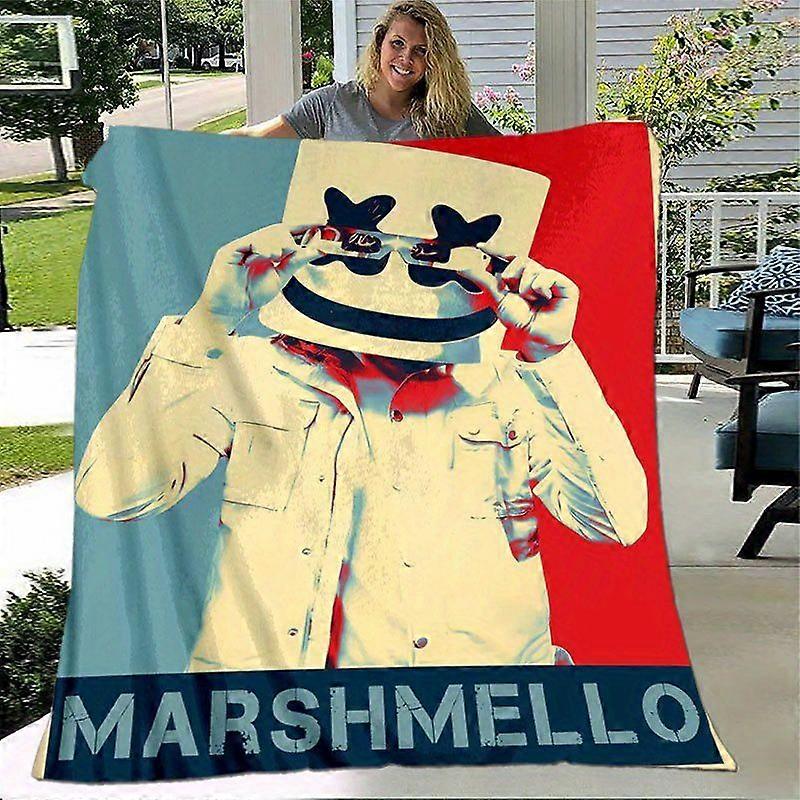 Marshmello Pop Art Flannel Blanket