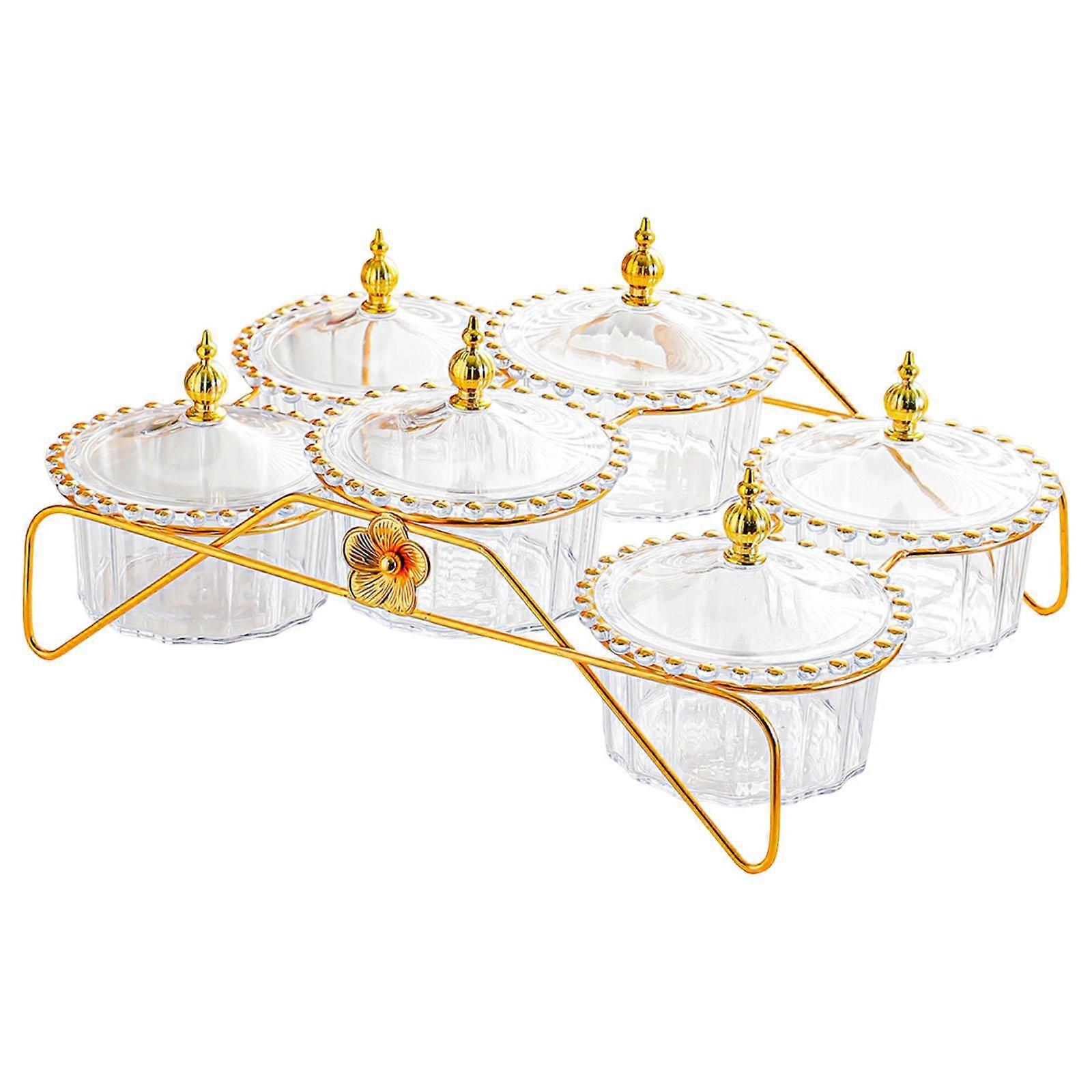 Snack Dried Fruit Dish Nuts Platter with Lid Organizer Multifunctional